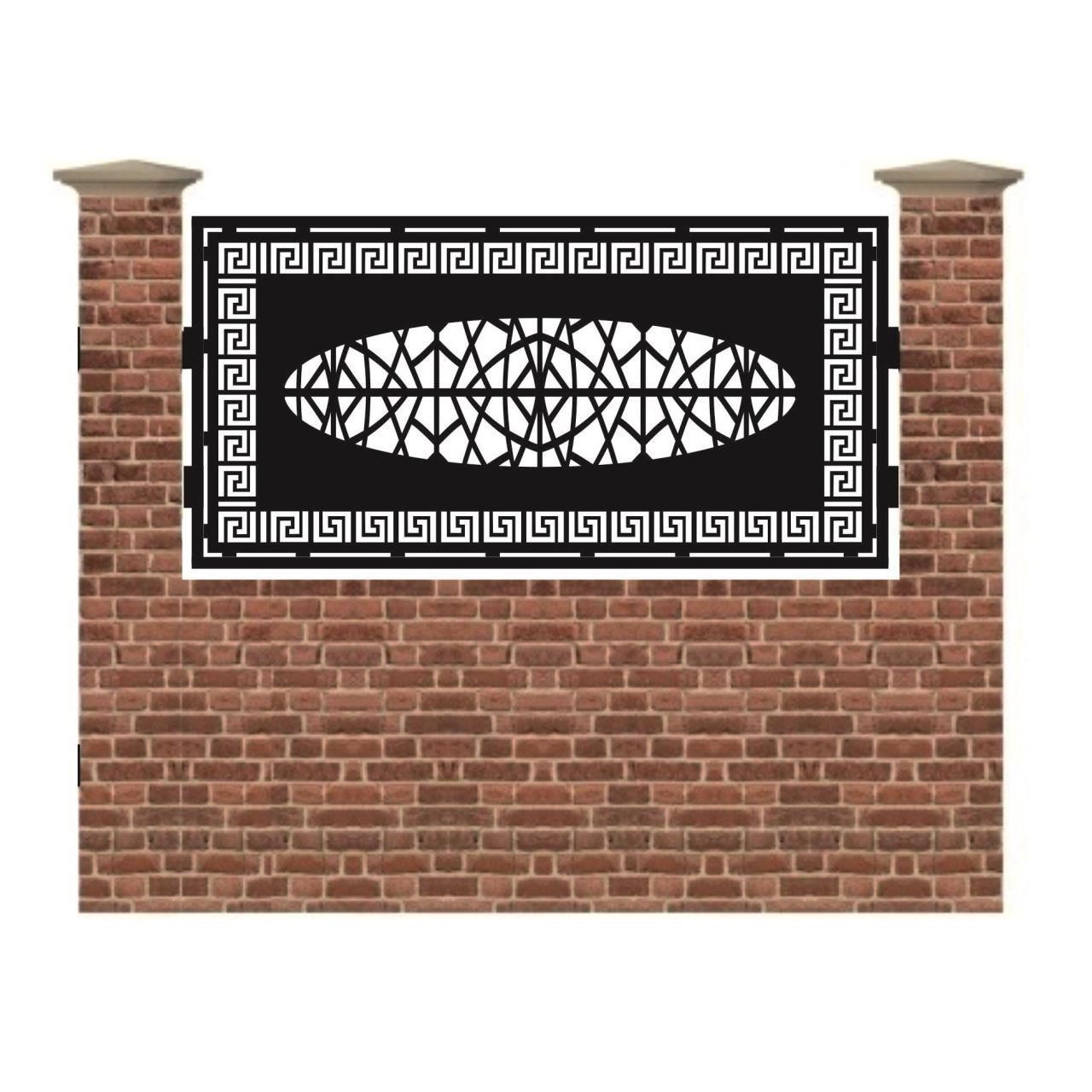 Panou de gard mic din tabla debitata cu plasma A12 990x1940 mm