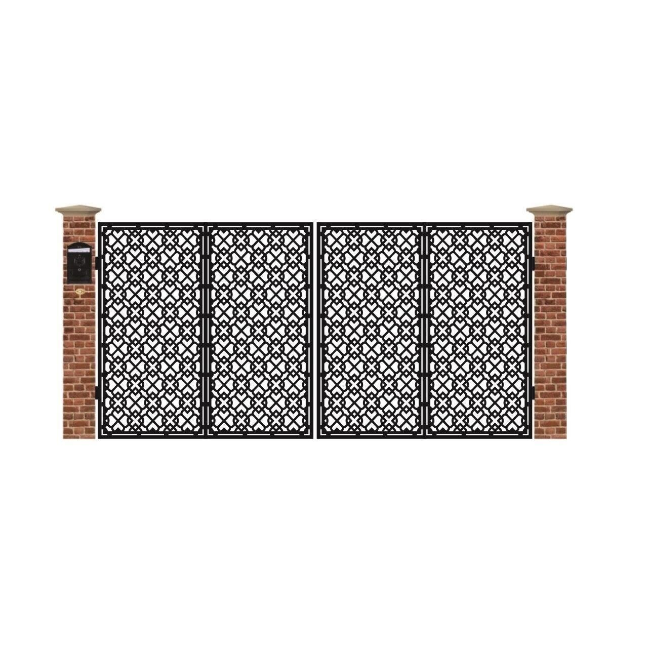 Poarta acces auto mare din tabla debitata cu plasma MAX 9 3900x1940 mm