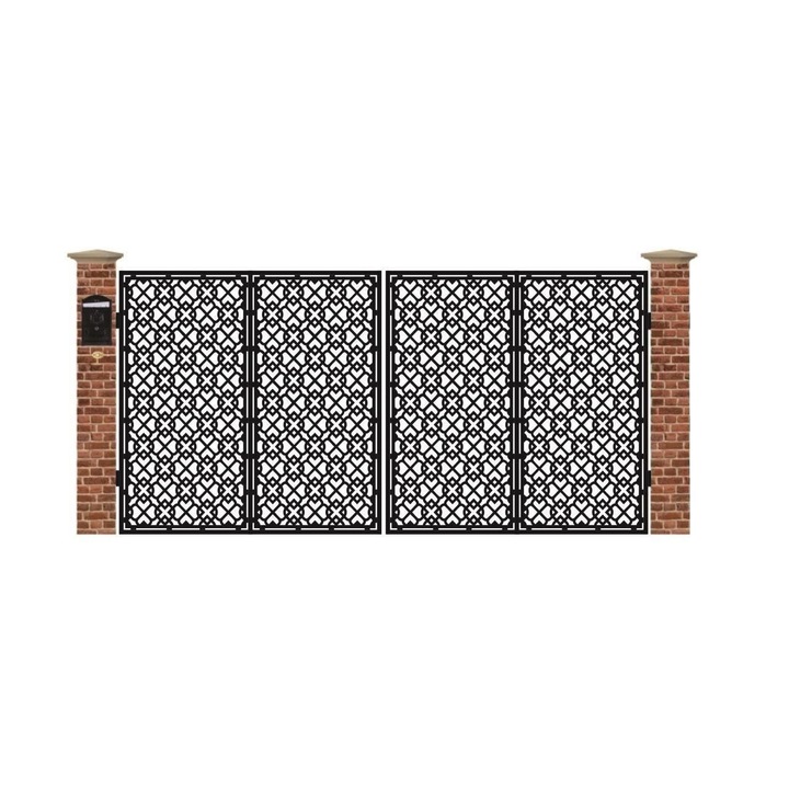 Poarta acces auto mare din tabla debitata cu plasma MAX 9 3884x1940 mm