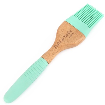 Pensula din silicon si lemn de fag, 22 x 4.8 x 1.5 cm, Turcoaz Pensula din silicon si lemn de fag, 22 x 4.8 x 1.5 cm, Turcoaz