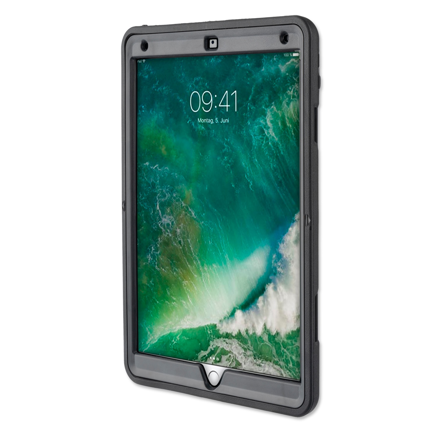 Husa impermeabila pentru iPad Air 3 (2019), iPad Pro 10.5, 4smarts Rugged Gri, negru