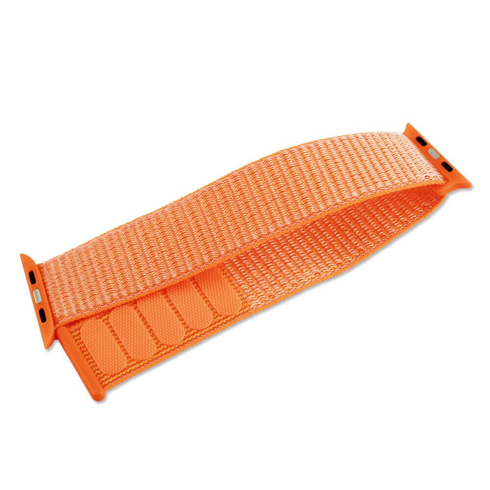 Curea textila pentru Apple Watch 42 mm, 44 mm, 4smarts Sport Band Nylon, portocaliu