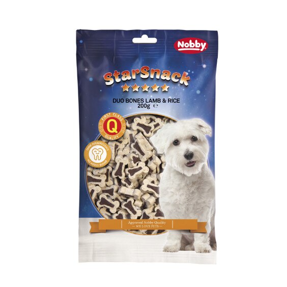 Recompense pentru caini Nobby, Mini Bones, Miel, 200g