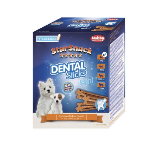 Sticksuri dentare pentru caini Nobby, StarSnack, XS, 28 bucati, 250 g