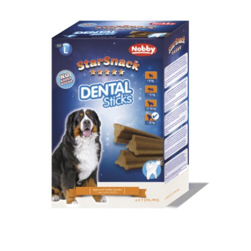 Sticksuri dentare pentru caini Nobby, StarSnack, L, 28 bucati, 840 g