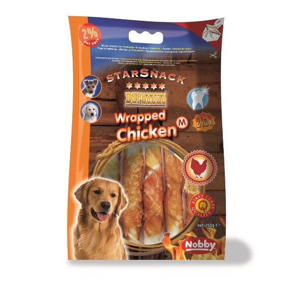 Recompensa pentru caini Nobby, StarSnack Barbecue, Aroma de pui, 150 g