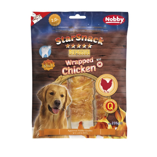 Os Nobby, Barbecue StarSnack, Aroma de pui, 3 Bucati, 235 g