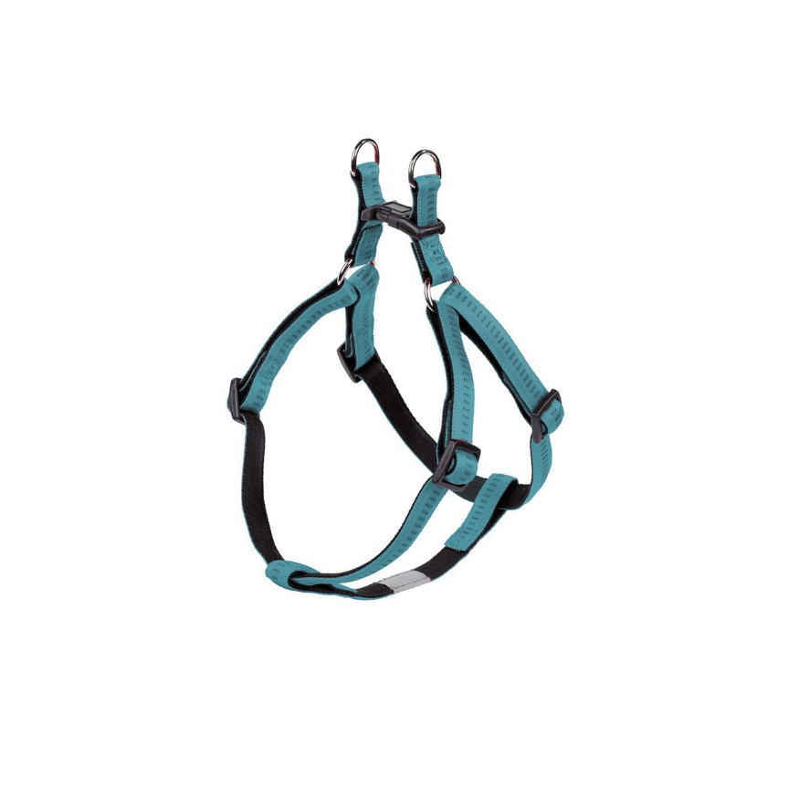 Ham pentru caini Nobby Soft Grip, Ajustabil, 40 - 56 cm / 15 mm, Turcoaz