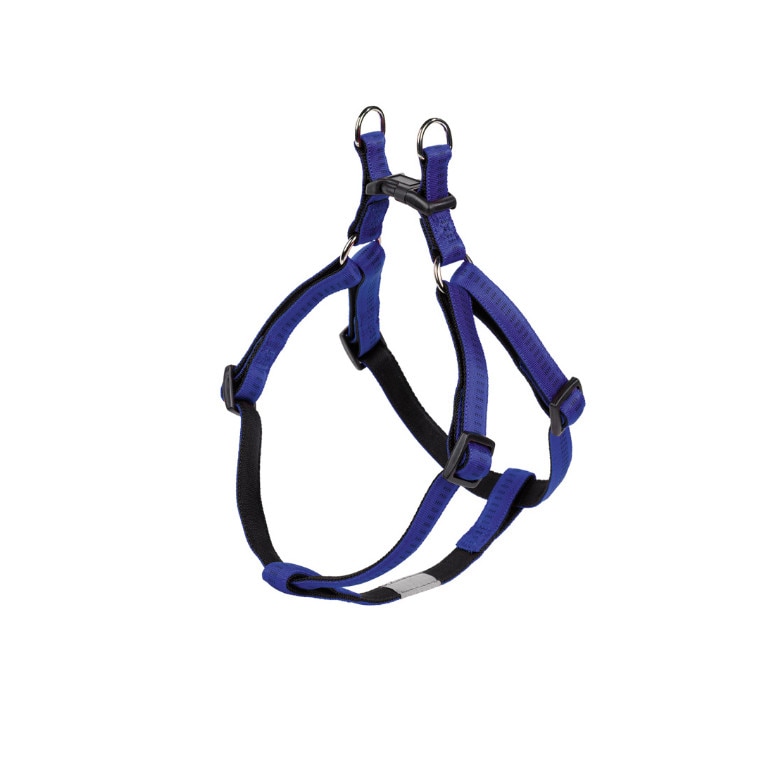 Ham pentru caini Nobby Soft Grip, Ajustabil, 40 - 56 cm / 15 mm, Albastru