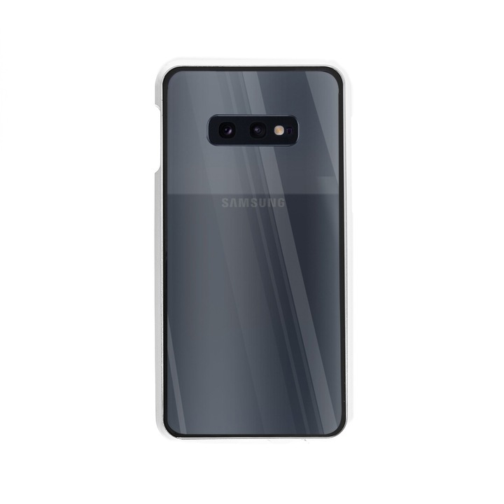 Магнитен Кейс за Samsung Galaxy S10E, Стъклен гръб, Сребрист