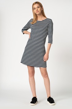 Only, Rochie cu maneci 3/4 Brilliant, Bleumarin/Alb Only, Rochie cu maneci 3/4 Brilliant, Bleumarin/Alb