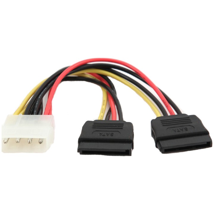 Захранващ кабел Gembird 1 x 5.25 Molex Female към 2 x SATA 30 см