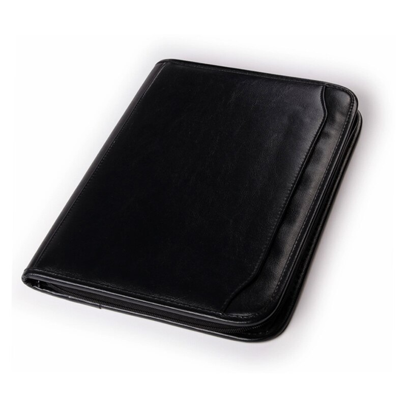 Mapa Premium piele, 22×31 cm, maro, cu fermoar si notes