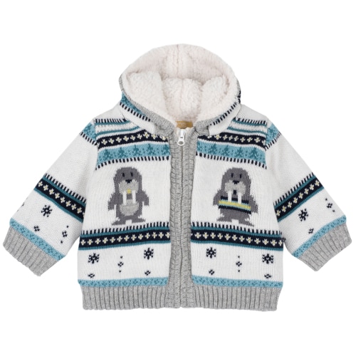 Cardigan Chicco Copii Captusit cu Blanita Foca, Marimea 56