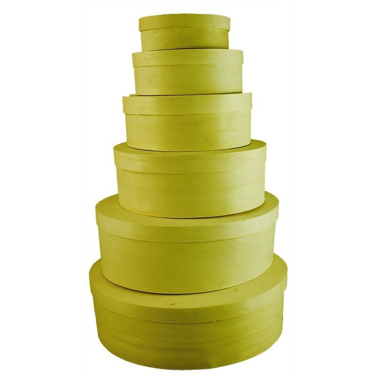 Set 6 cutii ovale din furnir