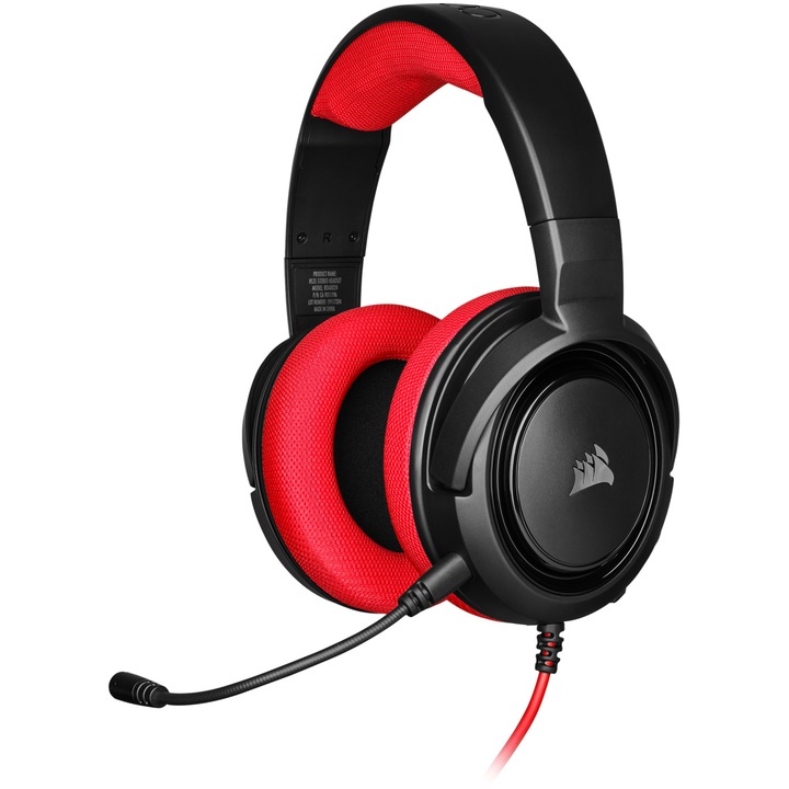 Слушалки Gaming Corsair HS35, Червени