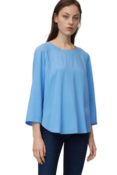 Marc O'Polo, Bluza din amestec de modal, cu maneci 3/4, Bleu Marc O'Polo, Bluza din amestec de modal, cu maneci 3/4, Bleu