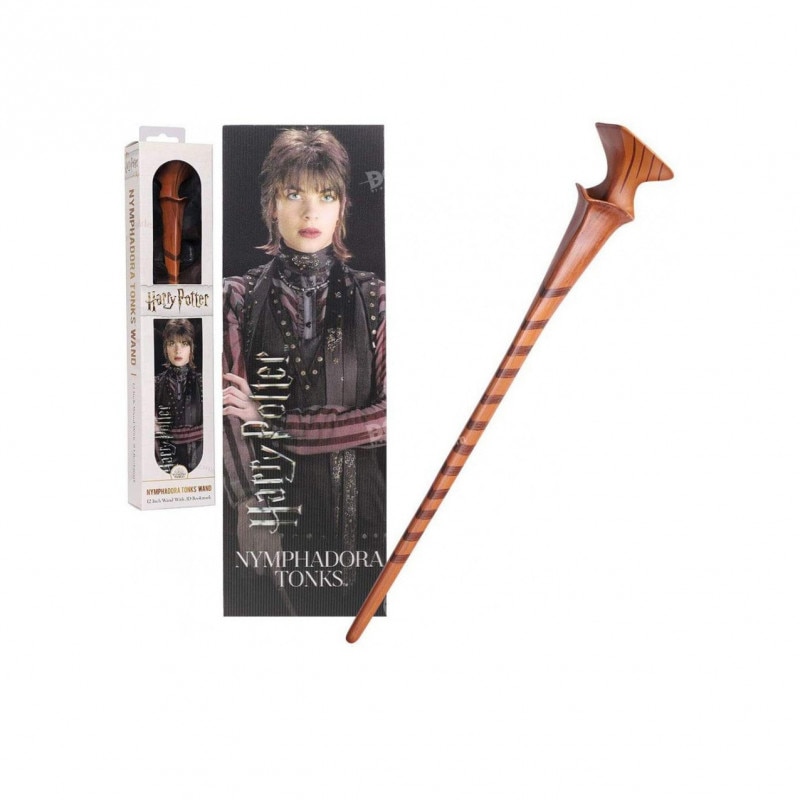 Bagheta Harry Potter - Nymphadora Tonks 30cm Originala + Semn de carte, Multicolor