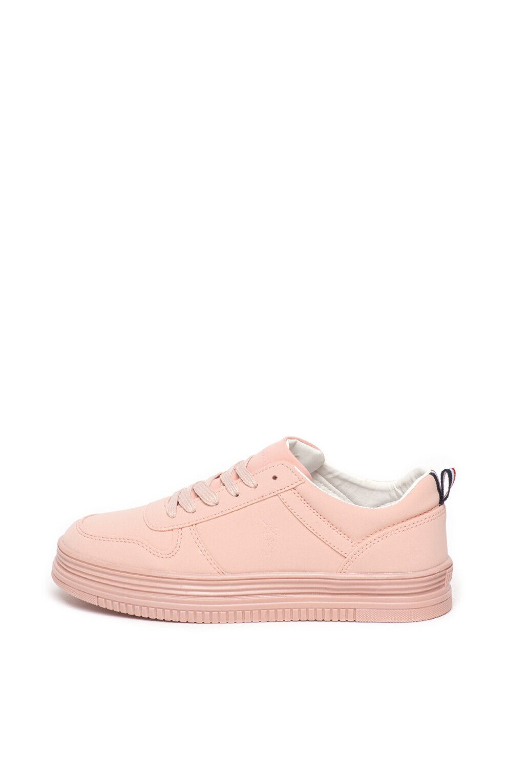 U.S. Polo Assn., Pantofi sport de piele ecologica Sun, roz pal, 38