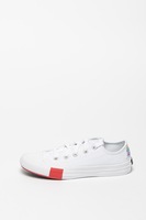 Converse, Tenisi cu aplicatii logo Chuck Taylor All Star, Alb, 32 EU