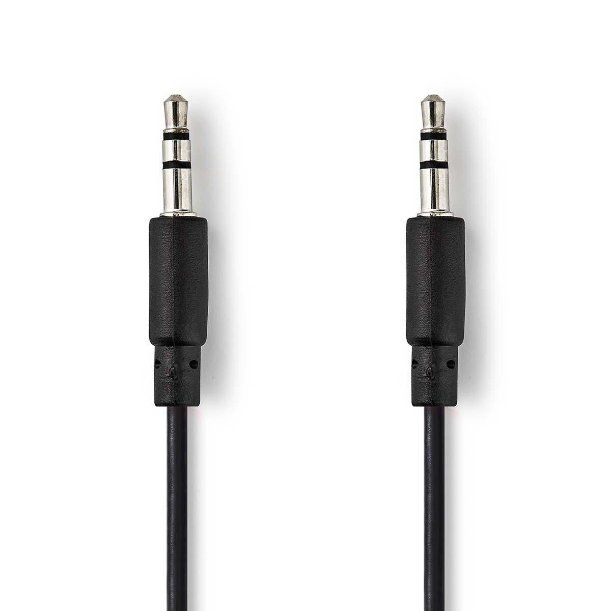 Cablu audio stereo 3.5mm tata - 3.5mm tata 1.0m negru NEDIS