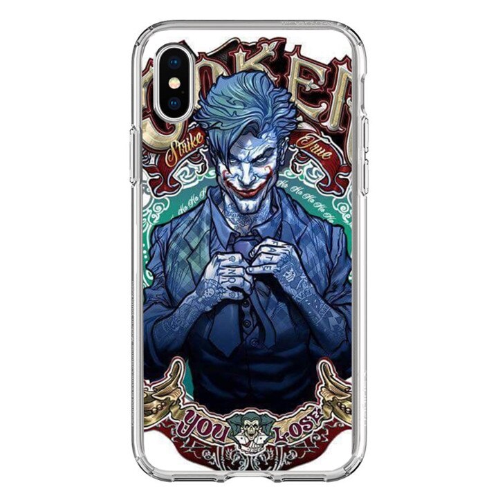 Husa silicon albastra iPhone X Joker