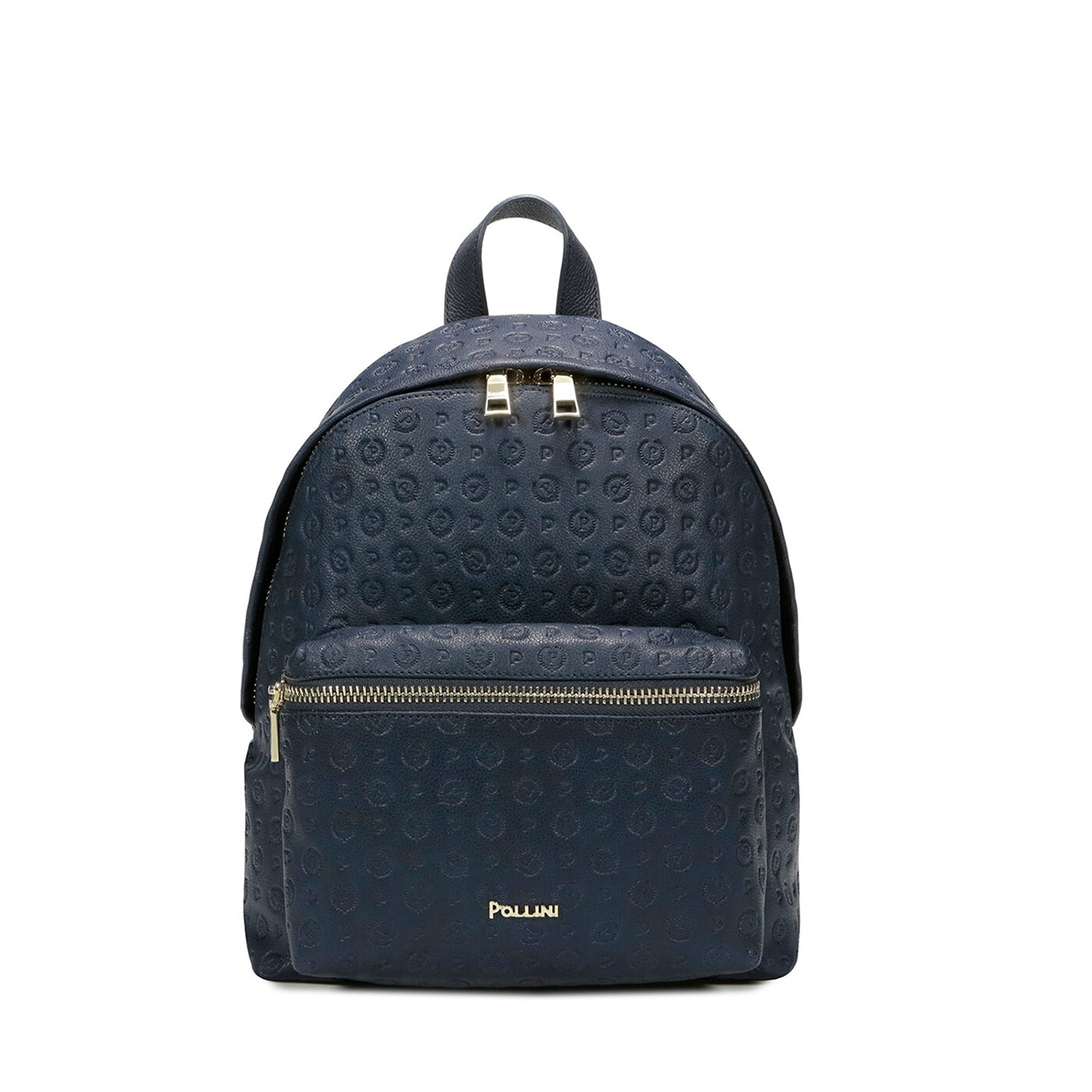 Rucsac Pollini, Heritage, Piele ecologica, Bleumarin inchis, 34 x 25 x 13 cm