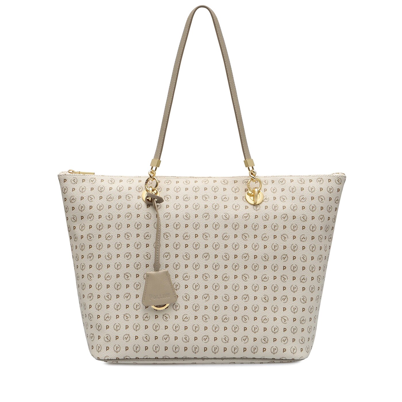 Geanta de umar Pollini, Heritage TE8410, Crem, 29x48x18 cm