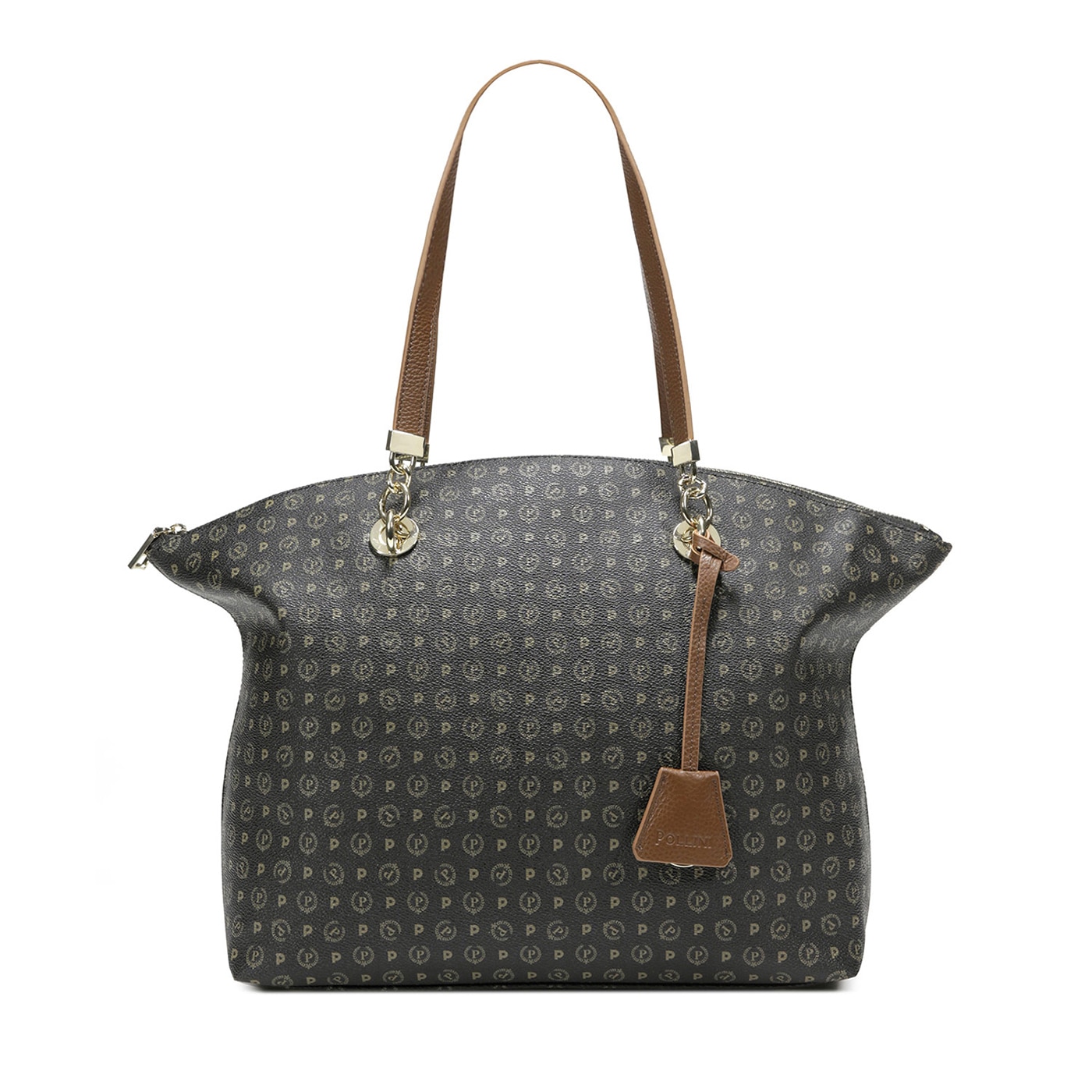 Geanta de umar Pollini, Heritage, Negru, 30 x 34 x 13 cm