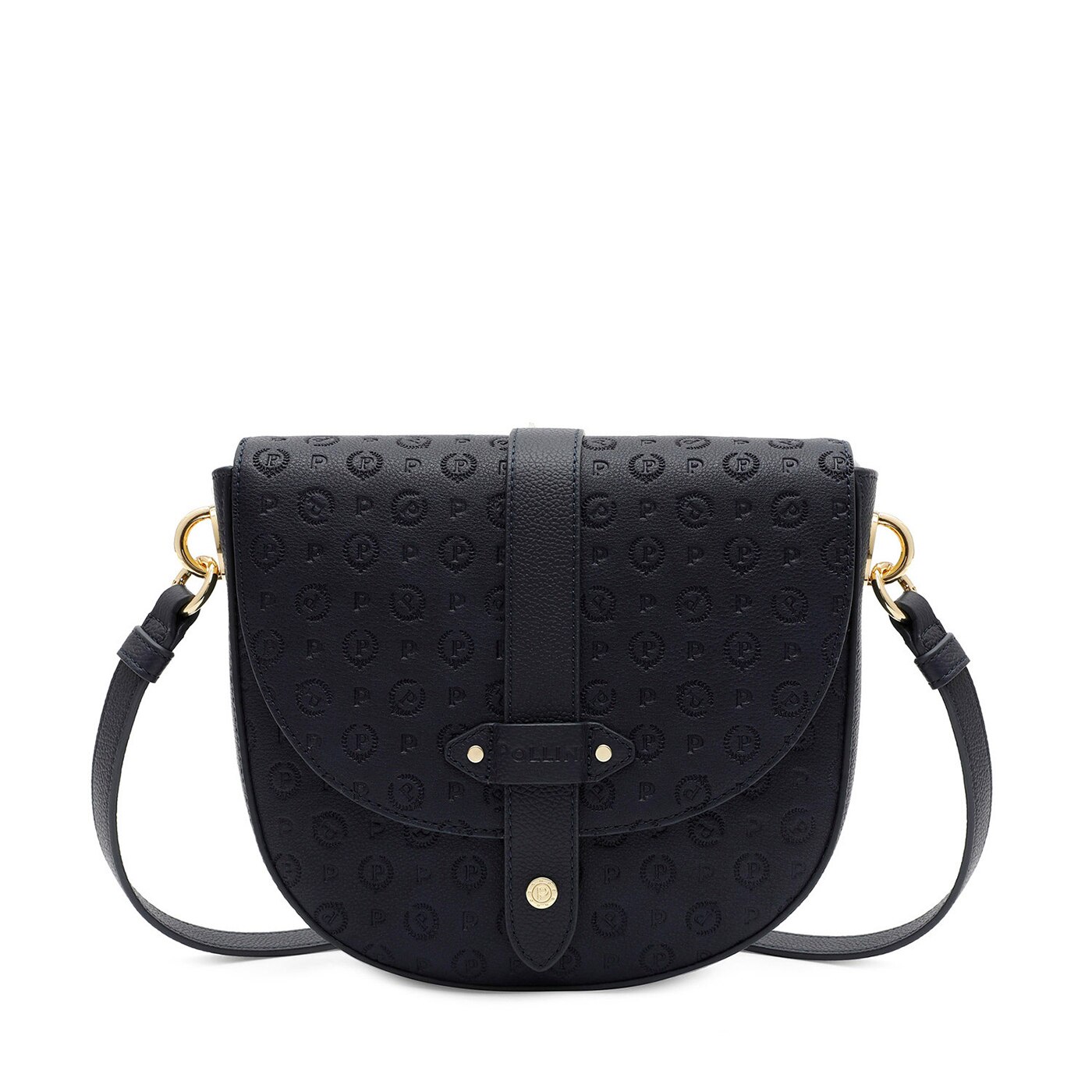 Geanta din piele ecologica Pollini, Heritage Navy, Albastru, 20 x 24 x 5 cm