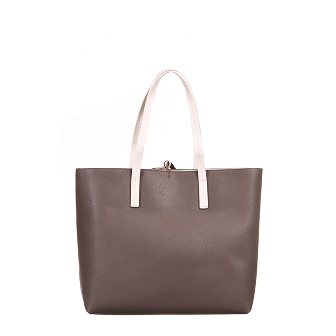 Geanta din piele ecologica Pollini, Heritage, Bej, 40 x 30 x 17 cm