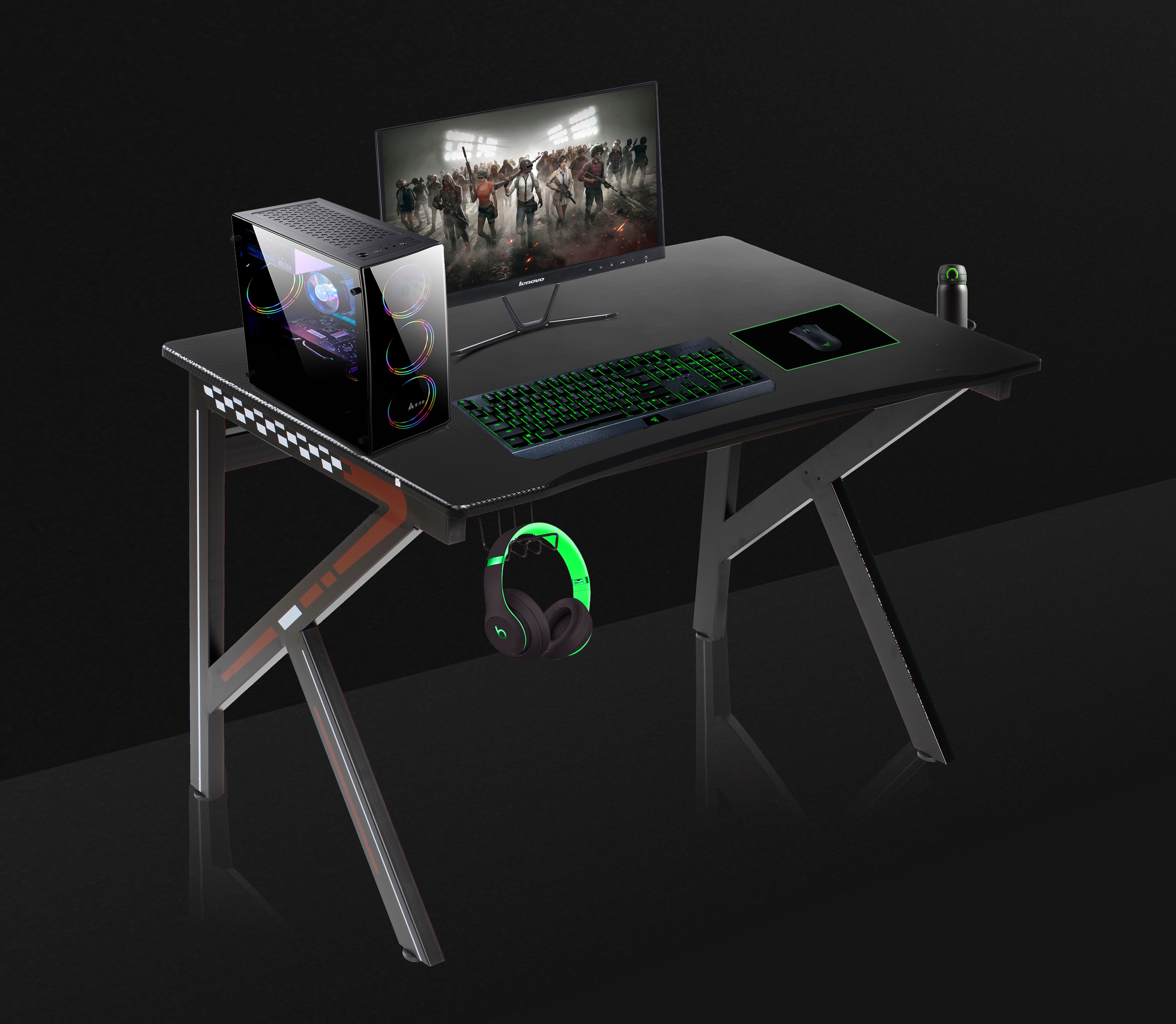 Kring Legend gaming asztal, 116x75 cm, Fekete eMAG.hu