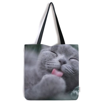 geanta tote bag pisica gri care se spala model multicolor genti art factory 40 x 50 cm imagen 28_0_
0