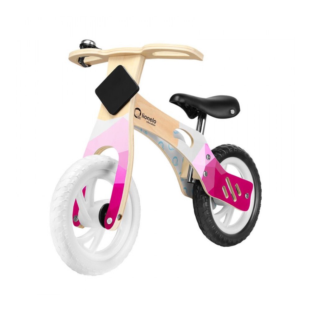 Bicicleta, Lionelo, fara pedale, Willy Bubblegum, 12”, Alb/Roz
