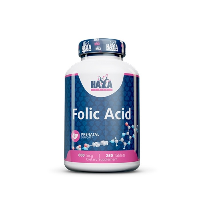 Acid folic, HAYA LABS, 800mcg /250 capsule