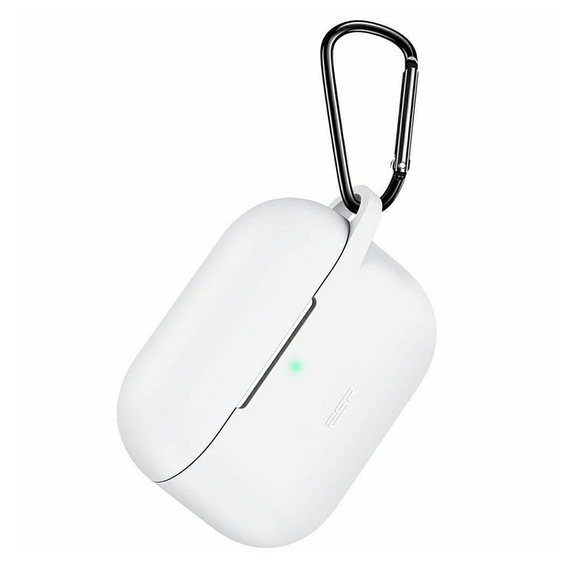 Husa suport casti Bibilel, compatibila cu Apple AirPods Pro/AirPods 3, Alb, BBL1222