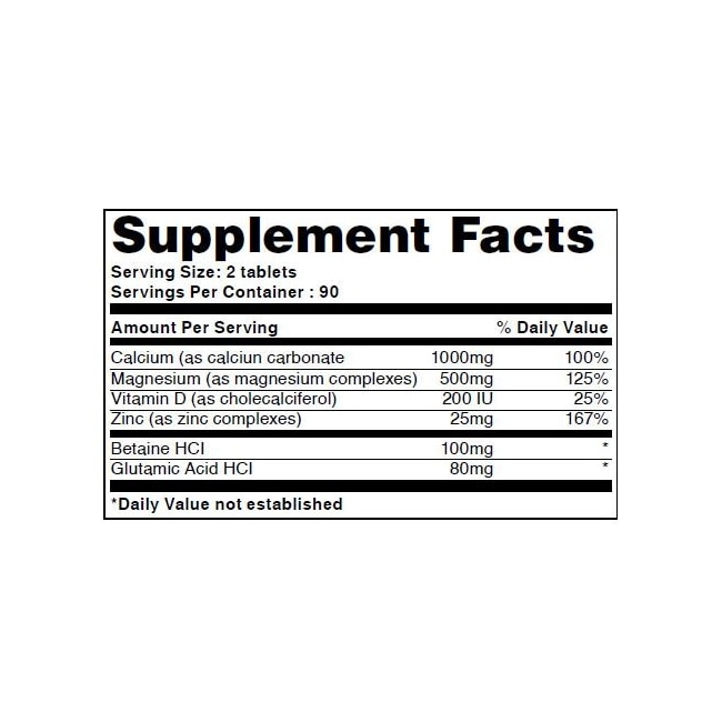 Calcium Magnesium & Zinc with Vitamin D / 90 Tabs. HAYA LABS 90 Tabs