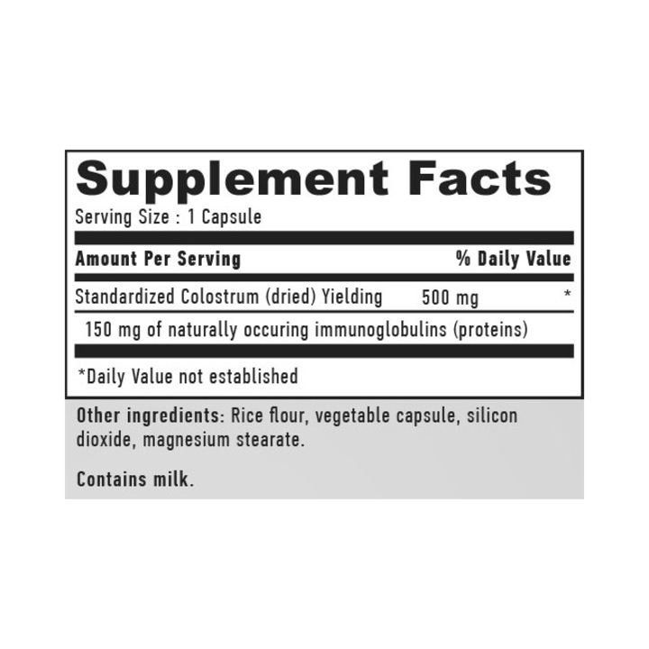 Supliment nutritiv Colostrum Haya Labs, 500 mg, 120 capsule,