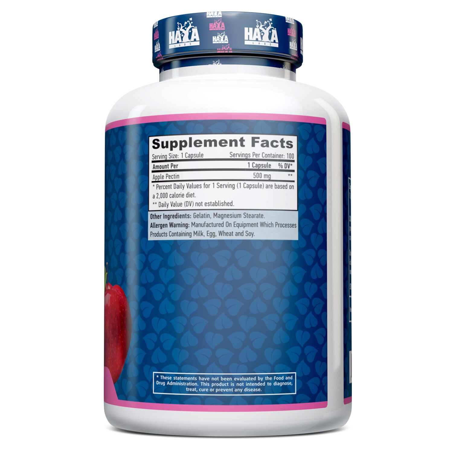 Supliment nutritiv Haya Labs, Pectina de mere, 100 capsule eMAG.ro