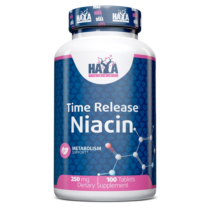 Niacin /Time Release/ 250mg / 100 Tabs. HAYA LABS 100 Tabs