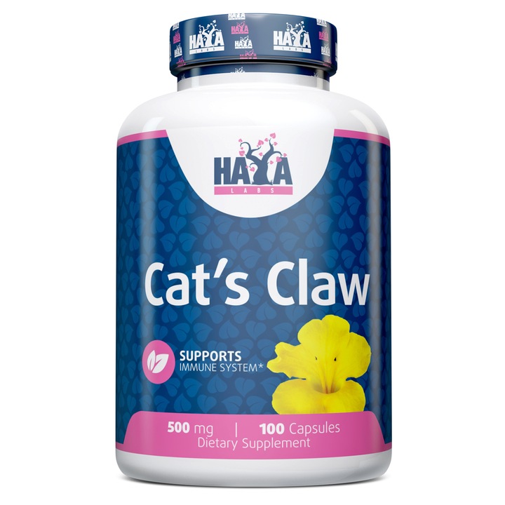 Cat's Claw HAYA LABS, Gheara pisicii, Proprietati antioxidante, 100 capsule