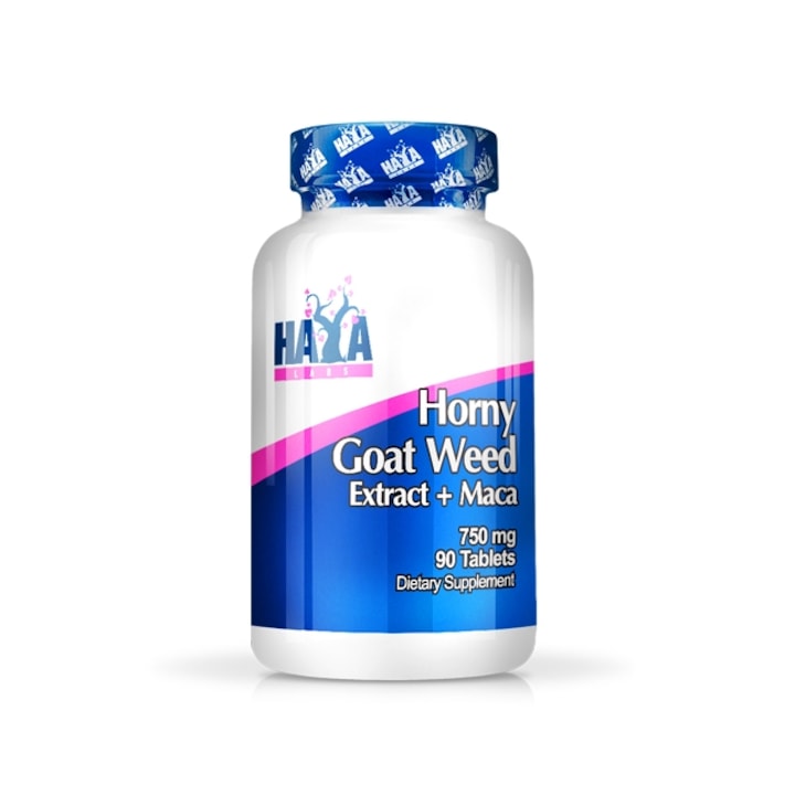 Étrend-kiegészítő Haya labs kanos kecskefű kivonat 750 mg plus Maca 90 tabletta