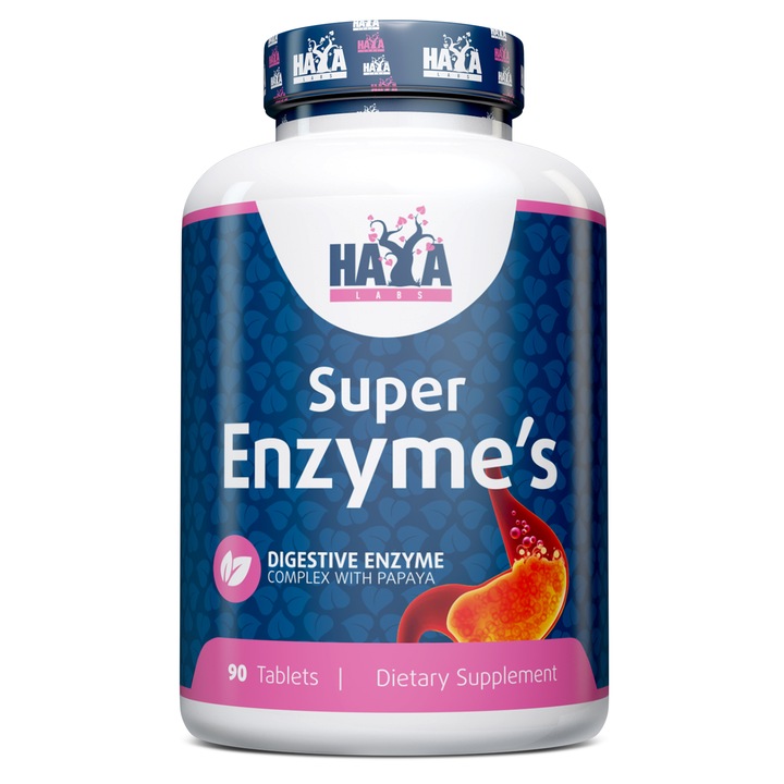 Supliment nutritiv cu enzime, HAYA LABS, 90 capsule