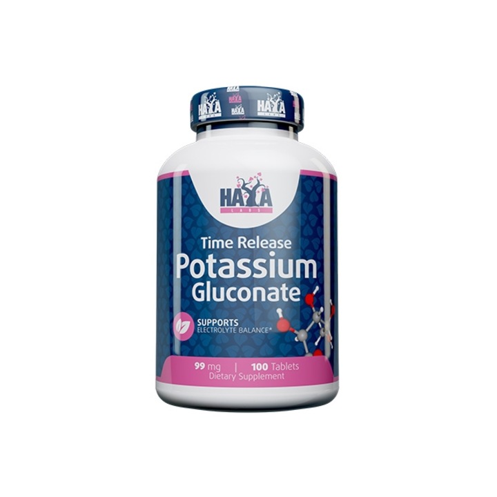 Gluconat de potasiu, HAYA LABS, 99mg./100 capsule