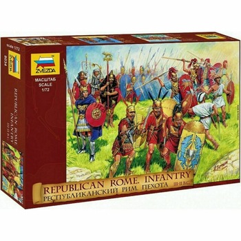 Set Figurine Soldati Zvezda Republican Rome Infantry II-III Century 40buc 1:72 ZVEZ 8034 Set Figurine Soldati Zvezda Republican Rome Infantry II-III Century 40buc 1:72 ZVEZ 8034