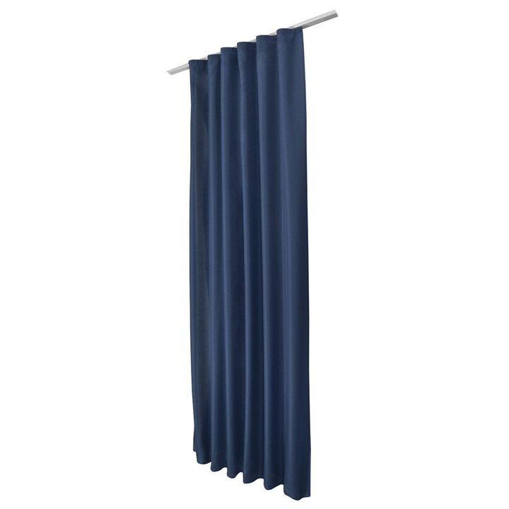 Perdea Beautissu Amelie VB, Еfect usor de intunecare, Аgatare cu carlige, 140х245см, Albastru