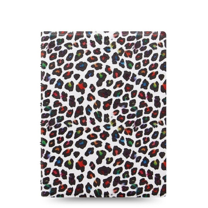 Agenda A5 nedatata cu spirala si rezerve FILOFAX Notebook Patterns, Leopard