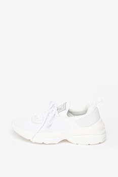 Kendall + Kylie, Pantofi sport slip-on din plasa, cu talpa wedge si insertii din piele Gleason Kendall + Kylie, Pantofi sport slip-on din plasa, cu talpa wedge si insertii din piele Gleason