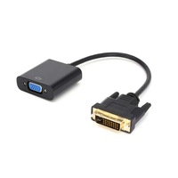 Cablu convertor DVI 25p tata la VGA 15p mama negru