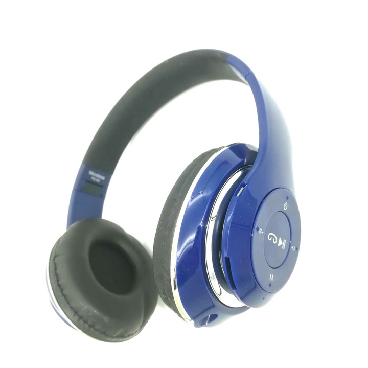 Fejhallgató, vezeték nélküli audio prémium hangzású heandsfree Bluetooth FE 02 SD -kártyával, usb, fekete kék